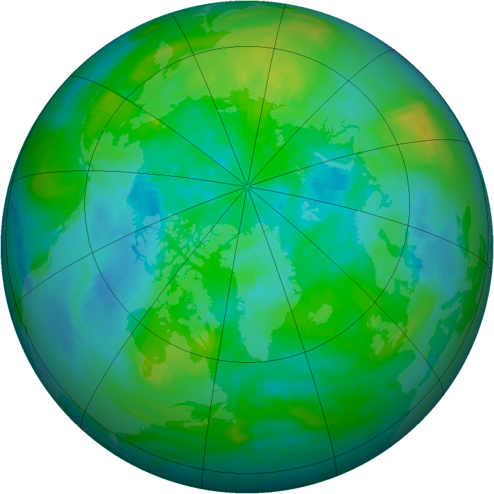 Arctic ozone map for 24 September 1987